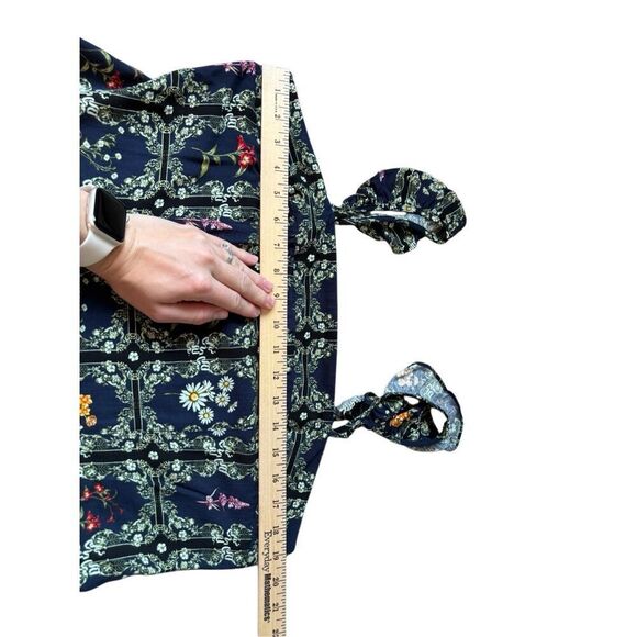 Agua Bendita x Target Floral Tile Print Mini Dress size L Navy Green - Picture 7 of 11